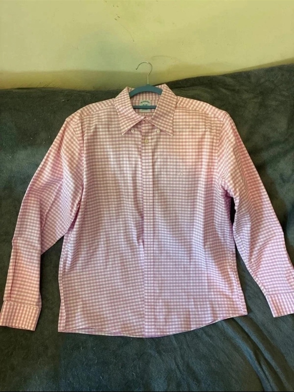 Brooks Brothers Pink Gingham Dress Shirt